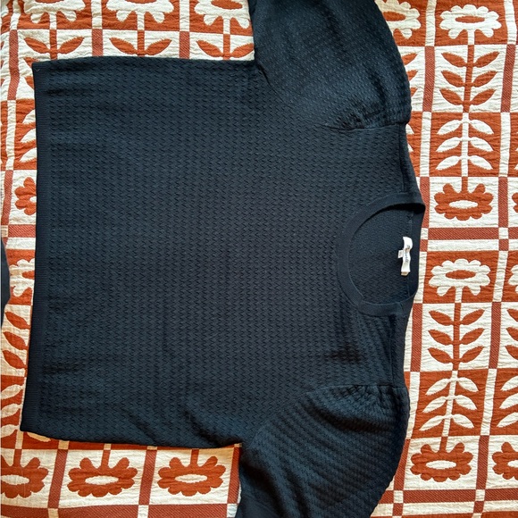 Women’s Madewell Puff Sleeve Black Sweater Tee - Picture 2 of 5